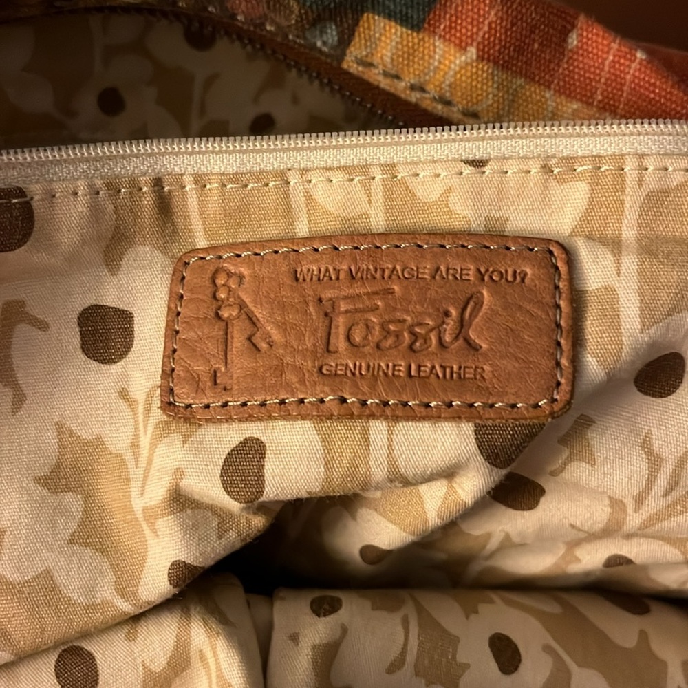 Patchwork Fossil Vintage Tote Bag - Multicolor - Picture 11 of 11